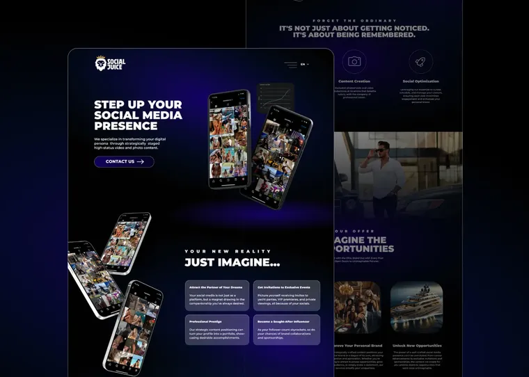 Social Juice Website Design