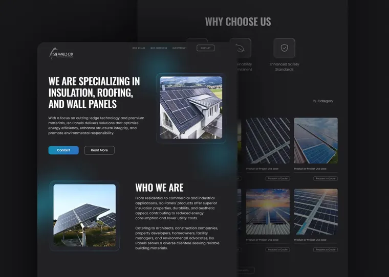 ISO Panels LTD Website Design