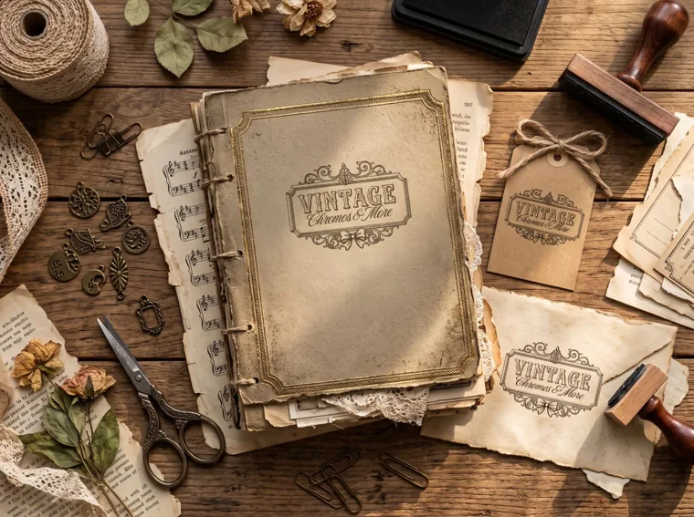 Vintage Chromos & More Logo Design
